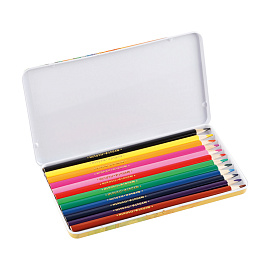 Карандаши цветные Мульти-Пульти "Енот в Исландии", 12цв., трехгран., заточен., метал. пенал