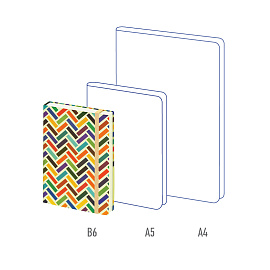 Ежедневник недатированный, В6, 136л., кожзам, Berlingo "Geometry", с рисунком