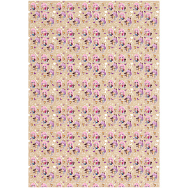 Упаковочная бумага крафт 70*100см, MESHU "Настоящая дружба", 70г/м2