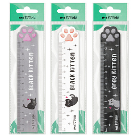 Линейка 15см MESHU "Paw", деревянная, ассорти, европодвес фото Линейка 15см MESHU "Paw", деревянная, ассорти, европодвес
