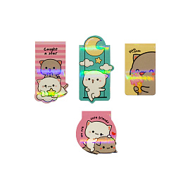 Закладки магнитные для книг, 4шт., MESHU "Cute kittens", ламинация с блестками фото Закладки магнитные для книг, 4шт., MESHU "Cute kittens", ламинация с блестками