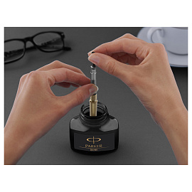 Чернила Parker сине-черные 57 мл (в стеклянном флаконе, артикул производителя 1950378)