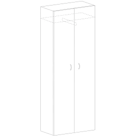 Шкаф для одежды Канц ШК40.9 (орех, 700x350x1830 мм)