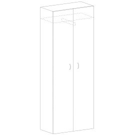 Шкаф для одежды Канц ШК40.10 (бук невский, 700x350x1830 мм)