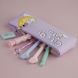 Пенал мягкий 205*75*30 MESHU "City Star", полиэстер, ПВХ