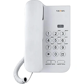 Телефон проводной teXet TX-212 светло-серый
