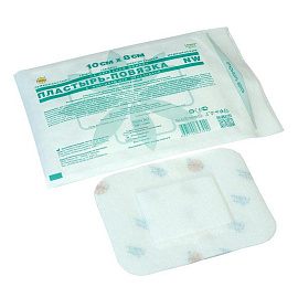 Пластырь-повязка Leiko 10x8 см (50 штук в упаковке)