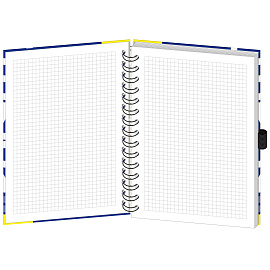 Бизнес-тетрадь Mariner Bright А5 120 листов бордовая в клетку на спирали (148х205 мм)