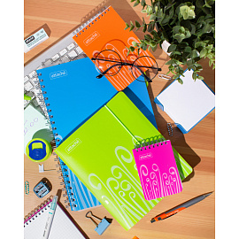 Блокнот Attache Fantasy А5 80 листов розовый в клетку на спирали (147х215 мм)