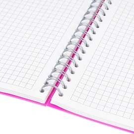 Блокнот Attache Fantasy А5 80 листов розовый в клетку на спирали (147х215 мм)