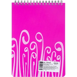 Блокнот Attache Fantasy А5 80 листов розовый в клетку на спирали (147х215 мм)
