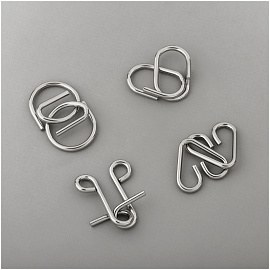 Набор металлических головоломок ТРИ СОВЫ, 18шт., картонная коробка