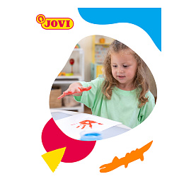 Краски пальчиковые JOVI (Испания), набор, 6 цветов по 125 мл, 9 предметов, клеенка, 566