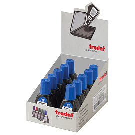 Краска штемпельная TRODAT, синяя, 28 мл, на водной основе, 7011с фото Краска штемпельная TRODAT, синяя, 28 мл, на водной основе, 7011с