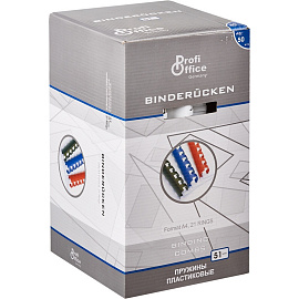 Пружины для переплета пластиковые ProfiOffice 51мм, белые 50шт/уп. (для сшивания 470 листов)