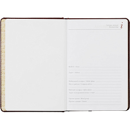 Ежедневник недатированный Attache Sidney Nebraska искусственная кожа А5 136 листов бордовый (золотистый обрез)