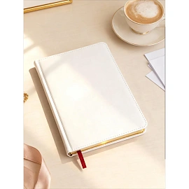 Ежедневник недатированный Attache Sidney Nebraska искусственная кожа А5 136 листов белый (золотистый обрез)