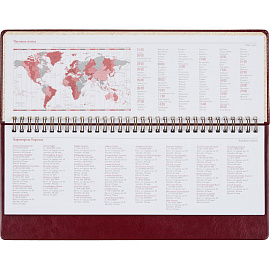 Планинг недатированный Attache Sidney Nebraska искусственная кожа 305х130 мм 64 листа бордовый