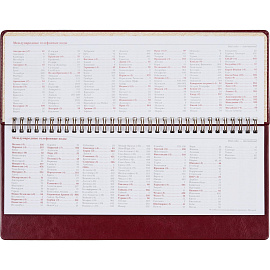 Планинг недатированный Attache Sidney Nebraska искусственная кожа 305х130 мм 64 листа бордовый