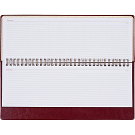 Планинг недатированный Attache Sidney Nebraska искусственная кожа 305х130 мм 64 листа бордовый