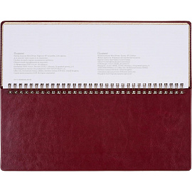 Планинг недатированный Attache Sidney Nebraska искусственная кожа 305х130 мм 64 листа бордовый