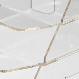 Лоток горизонтальный для бумаг Attache Selection пластиковый прозрачный 3 отделения