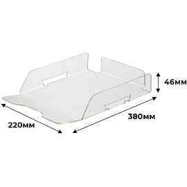 Лоток горизонтальный для бумаг Attache Selection пластиковый прозрачный 3 отделения