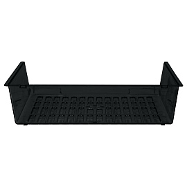 Лоток для бумаг горизонтальный СТАММ "Респект", сетчатый, тонированный черный