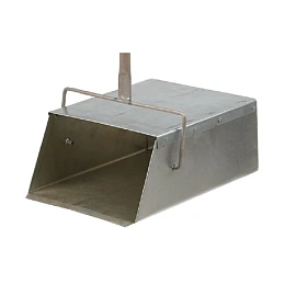 Совок- ловушка для мусора металл оцинкованный (ширина 23 см, ручка 53 см)