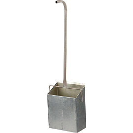 Совок- ловушка для мусора металл оцинкованный (ширина 23 см, ручка 53 см)