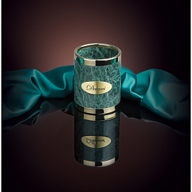 Стакан для карандашей Delucci, зеленый мрамор фото Стакан для карандашей Delucci, зеленый мрамор