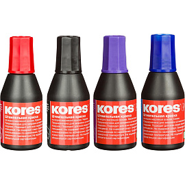 Краска штемпельная Kores синяя на водно-масляной основе 28 мл