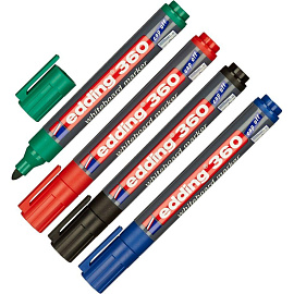 Набор маркеров для белых досок Edding e-360/4S 4 цвета (толщина линии 1.5-3 мм) круглый наконечник фото Набор маркеров для белых досок Edding e-360/4S 4 цвета (толщина линии 1.5-3 мм) круглый наконечник