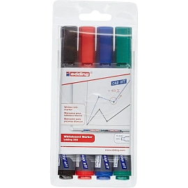 Набор маркеров для белых досок Edding e-360/4S 4 цвета (толщина линии 1.5-3 мм) круглый наконечник фото Набор маркеров для белых досок Edding e-360/4S 4 цвета (толщина линии 1.5-3 мм) круглый наконечник