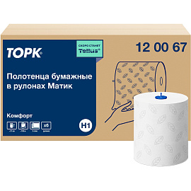 Полотенца бумажные д/держ.Торк Матик H1 Комф в рул 6рул/уп 120067_Мега_МС фото Полотенца бумажные д/держ.Торк Матик H1 Комф в рул 6рул/уп 120067_Мега_МС