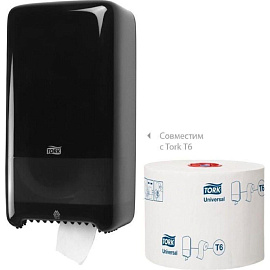 Бумага туалетная рулонная Tellus (Торк) Mid-size Universal T6 1-слойная белая 27 рулонов по 135 метров (127540) фото Бумага туалетная рулонная Tellus (Торк) Mid-size Universal T6 1-слойная белая 27 рулонов по 135 метров (127540)