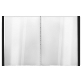 Папка с 80 вкладышами СТАММ "Стандарт" А4, 30мм, 800мкм, пластик, черная