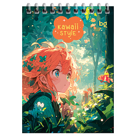 Блокнот А6 40л. на гребне BG "Аниме