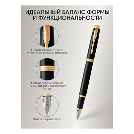 Ручка перьевая Parker IM цвет чернил синий, цвет корпуса черный (артикул производителя 1931645)