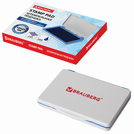 Штемпельная подушка BRAUBERG, 120х90 мм (рабочая поверхность 105х65 мм), синяя краска, 236866 фото Штемпельная подушка BRAUBERG, 120х90 мм (рабочая поверхность 105х65 мм), синяя краска, 236866