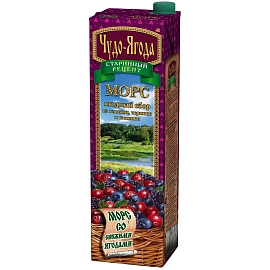 Морс Чудо-Ягода черника-ежевика-клюква с мякотью 0.97 л
