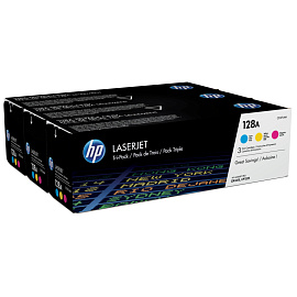 Набор картриджей HP 128A CF371AM цветной оригинальный фото Набор картриджей HP 128A CF371AM цветной оригинальный