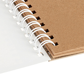 Скетчбук 40л., А5 ArtSpace "Craft style", на гребне, крафт, 80г/м2