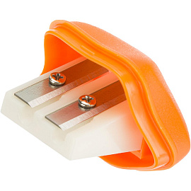 Точилка для карандашей Attache Selection пластиковая с контейнером оранжевая (2 отверстия)