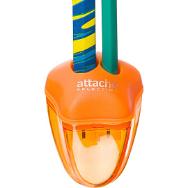 Точилка для карандашей Attache Selection пластиковая с контейнером оранжевая (2 отверстия)