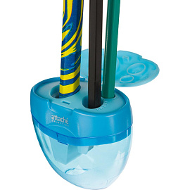 Точилка для карандашей Attache Selection с контейнером пластиковая голубая