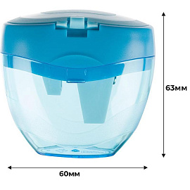 Точилка для карандашей Attache Selection с контейнером пластиковая голубая