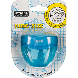 Точилка для карандашей Attache Selection с контейнером пластиковая голубая