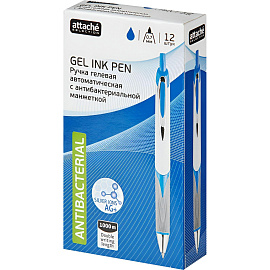 Ручка гелевая автоматическая Attache Selection синяя (толщина линии 0.7 мм)