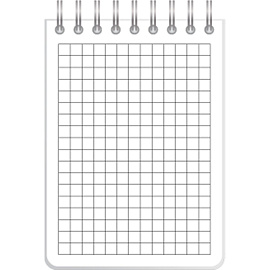 Блокнот Комус Русская серия А7 50 листов белый в клетку на спирали (76х117 мм)